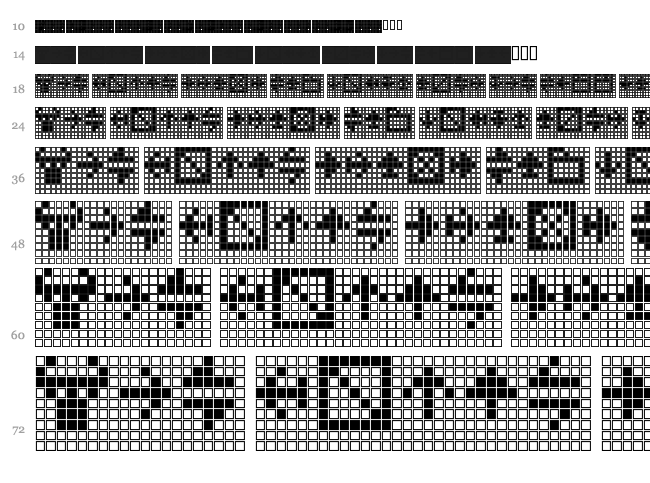 TPF Display Symbol font waterfall